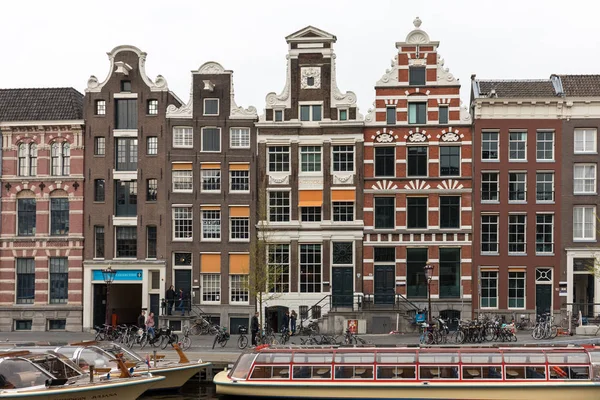 Amsterdam Países Bajos Abril 2017 Vista Sobre Rokin Canal Oude — Foto de Stock