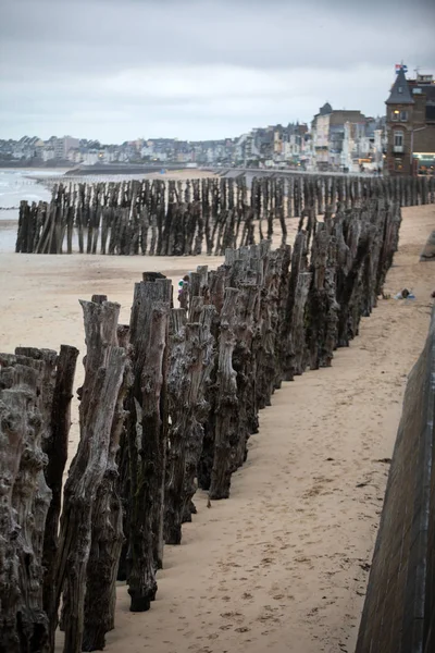 Grote Golfbreker 3000 Koffers Stad Beschermen Tegen Getijden Plage Ventail — Stockfoto