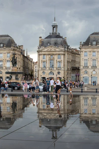 法国波尔多 2018年9月9日 法国波尔多交易所广场 — 图库照片