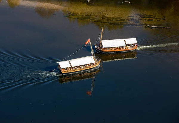 Roque Gageac Dordogne Frankrijk September 2018 Een Toeristische Boot Het — Stockfoto