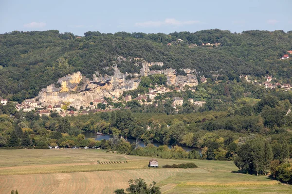 Village Pittoresque Roque Gageac Sur Dordogne France — Photo