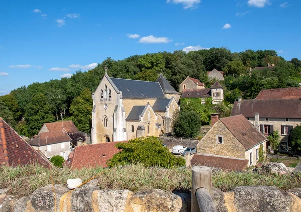 Kirche Der Heiligen Katherine Carlux Dordogne Tal Aquitanien Frankreich — Stockfoto