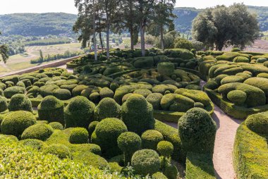 Jardins de Marqueyssac Fransa'nın Dordogne bölgedeki bahçelerde budama sanatı