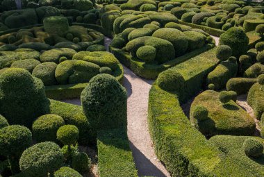  Jardins de Marqueyssac Fransa'nın Dordogne bölgedeki bahçelerde budama sanatı