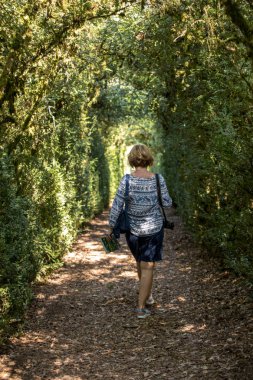  Fransa 'nın Dordogne bölgesindeki Jardins de Marqueyssac bahçesine tünel kazın.
