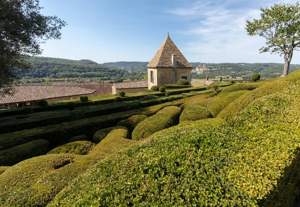 Dordogne França Setembro 2018 Topiário Nos Jardins Dos Jardins Marqueyssac — Fotografia de Stock