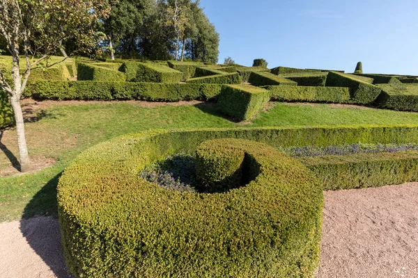 Топиар Садах Отеля Jardins Маркиссак Регионе Дордонь Франция — стоковое фото