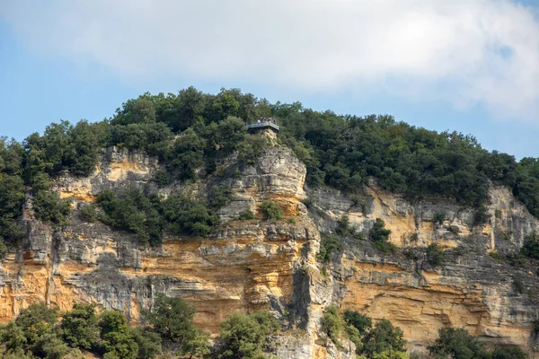 Belvedere Gezichtspunt Het Jardins Marqueyssac Dordogne Regio Frankrijk — Stockfoto