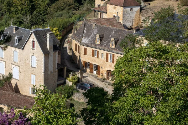 Ortaçağ Beynac Cazenac Köyü Dordogne Bölümü Fransa — Stok fotoğraf