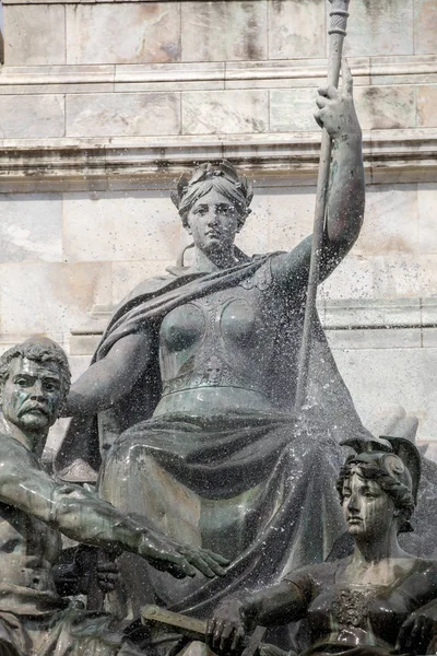 Esplanada Des Quinconces Fonte Monumento Aux Girondins Bordéus França — Fotografia de Stock