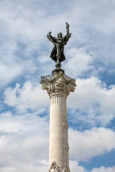 Esplanade Des Quinconces Fontain Του Μνημείου Aux Girondins Στο Μπορντό — Φωτογραφία Αρχείου