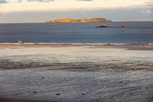 Grande Plage Praia Principal Famosa Cidade Resort Saint Malo Bretanha — Fotografia de Stock