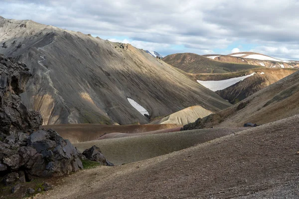 Ηφαίστεια Βουνά Landmannalaugar Fjallabak Nature Reserve Ισλανδία — Φωτογραφία Αρχείου