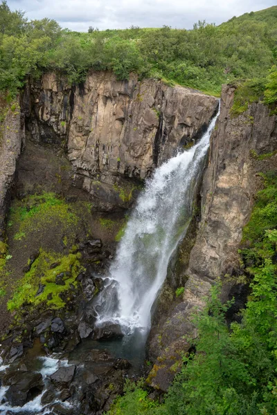 Svartifoss Cascadas Cascada Balck Parque Nacional Vatnajokull Islandia — Foto de Stock