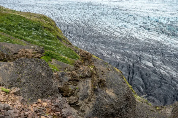 Gletscher Svinafellsjokull Teil Des Vatnajokull Gletschers Skaftafel Nationalpark Auf Island — Stockfoto