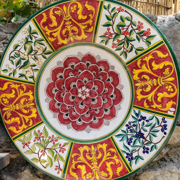 Ravello Italy June 2017 Close Ceramic Plate Sold Ravello Italy — Stock Photo, Image