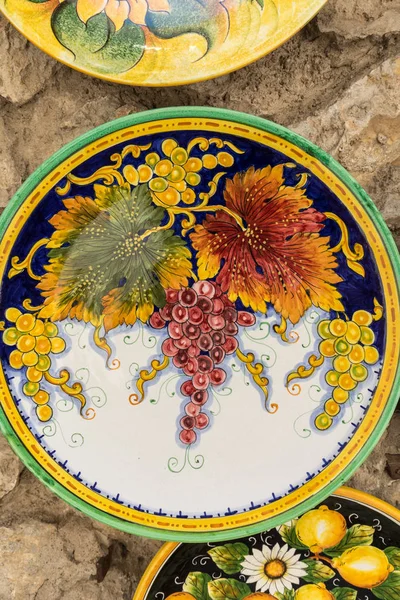 Ravello Italy June 2017 Close Ceramic Plate Sold Ravello Italy — Stock Photo, Image