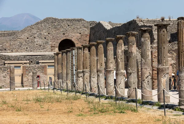 Pompei Talya Nın Eski Şehir Roma Şehri Vesuvius Volkan Tarafından — Stok fotoğraf