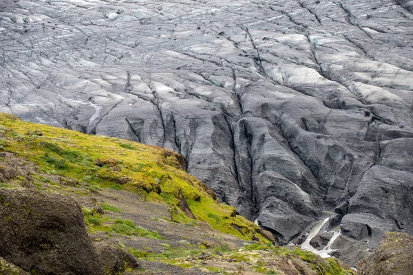 Svinafellsjokull 빙하입니다 Vatnajokull 빙하의 일부죠 Skaftafel National Park Iceland — 스톡 사진