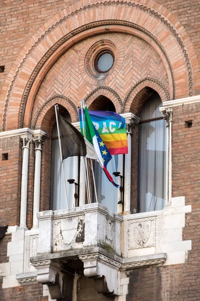 Ferrara Italia Junio 2017 Palacio Municipal Ferrara Emilia Romaña Italia — Foto de Stock