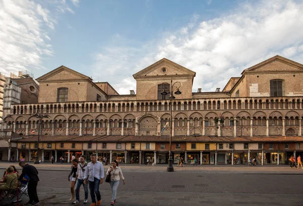 Ferrara Italy June 2017 Loggia Merchants Side Ferrara Duomo Piazza — Stock Photo, Image