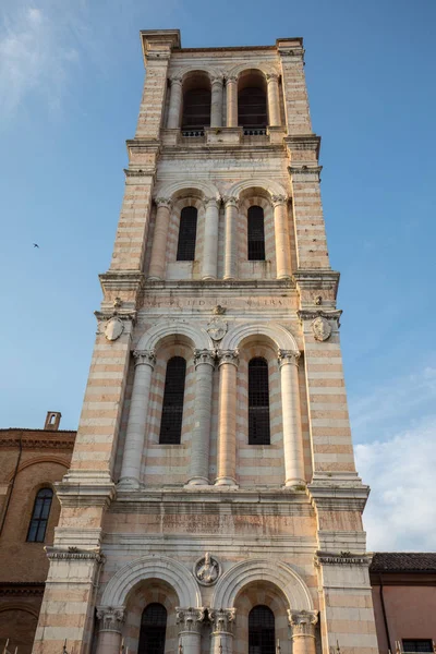 Bell Tower San Giorgio Cathedral Ferrara Italien — Stockfoto
