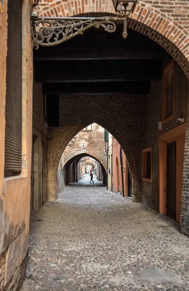 Ferrara Italy June 2017 Delle Volte Ferrara Medieval Quarter Emilia — Stock Photo, Image