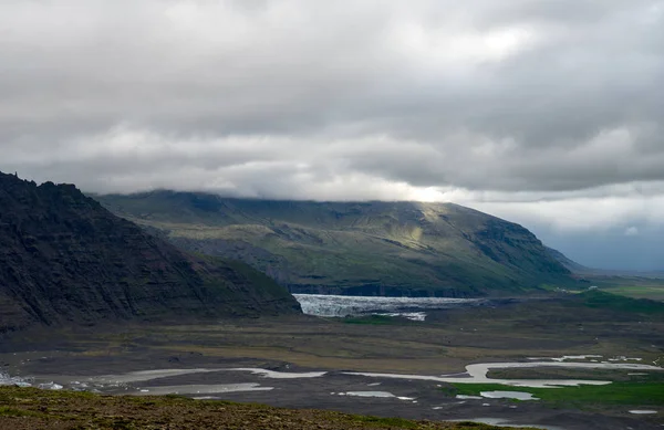 Svinafellsjokull Gletsjer Onderdeel Van Vatnajokull Gletsjer Nationaal Park Skaftafel Ijsland — Stockfoto