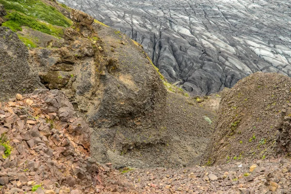 Svinafellsjokull 빙하입니다 Vatnajokull 빙하의 일부죠 Skaftafel National Park Iceland — 스톡 사진