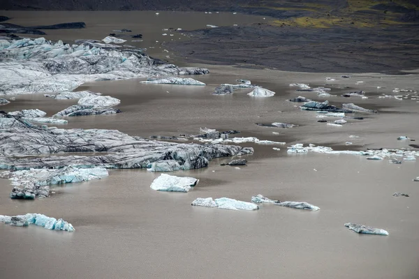 Ledovec Svinafellsjokull Část Ledovce Vatnajokull Národní Park Skaftafel Islandu — Stock fotografie