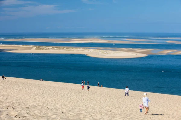 Dune Pilat France September 2018 People Dune Pilat Tallest Sand — Stock Photo, Image