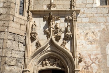   Aziz Sauveur Bazilikası Rocamadour, Piskoposluk Şehri 'nde Kutsal Bakire Meryem, Lot, Midi-Pyrenees, Fransa