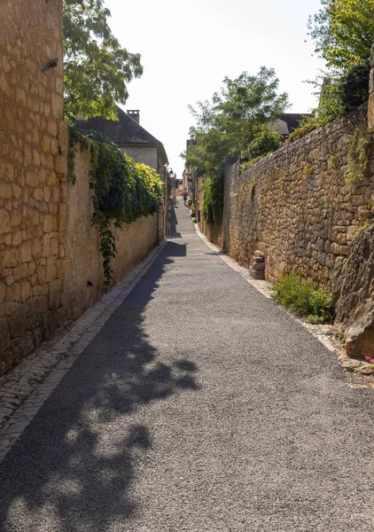 Ulice Domme Krásná Středověká Vesnice Dordogne Francie — Stock fotografie