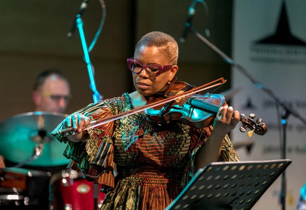 Cracovia Polonia Marzo 2019 Regina Carter Violinista Jazz Americana Amc — Foto Stock