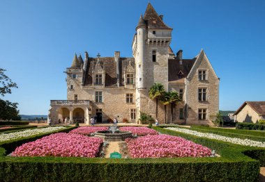 Milandes, Fransa-4 Eylül 2018: Chateau des Milandes, Dordogne bir kale, yirminci yüzyılın altmışlı için kırklı gelen Josephine Baker aitti. Aquitaine, Fransa