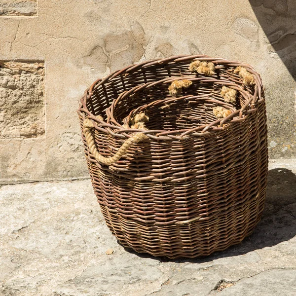 Старые Плетеные Корзины Gordes Provence France — стоковое фото