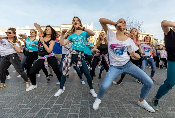 Cracovia Polonia Maerch 2019 Día Internacional Flashmob Rueda Casino Varios — Foto de Stock