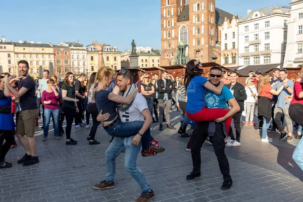 Cracow Polônia Maerch 2019 Dia Internacional Flashmob Rueda Casino Várias — Fotografia de Stock