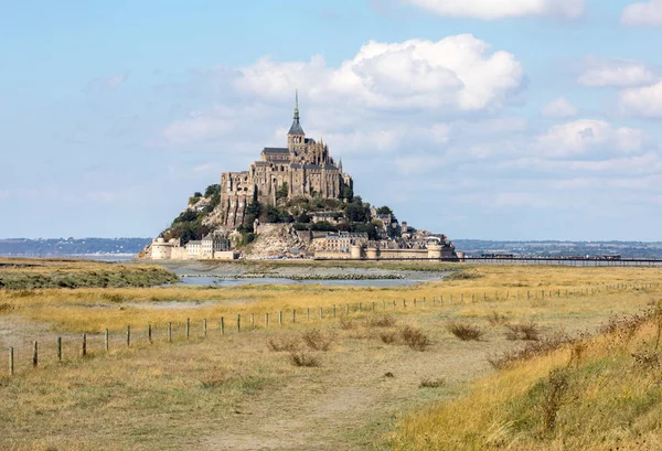 Mont Saint Michel Insel Mit Der Berühmten Abtei Normandie Frankreich — Stockfoto