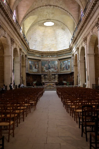 Bordeaux Frankrike September 2018 Interiör Eglise Notre Dame Bordeaux Gironde — Stockfoto