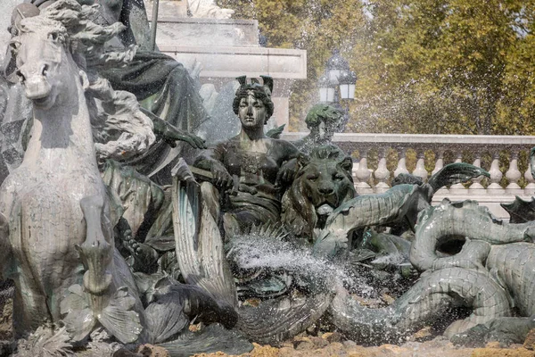 Esplanade Des Quinconces Fontein Van Het Monument Aux Girondins Bordeaux — Stockfoto