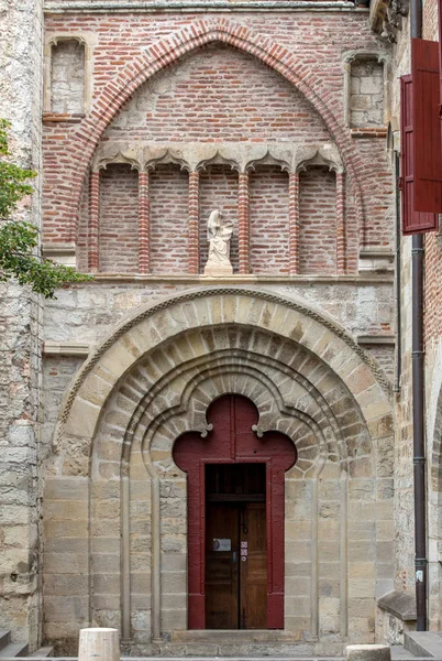 Facciata Della Cattedrale Saint Etienne Cahors Occitanie Francia — Foto Stock