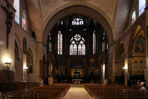 Кахор Франция Сентября 2018 Года Interior Saint Etienne Cathedral Cahors — стоковое фото