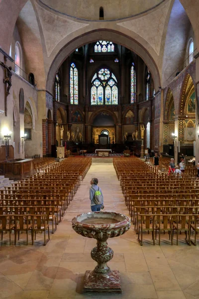 Cahors Frankrike September 2018 Interiören Saint Etienne Cathedral Cahors Occitanie — Stockfoto