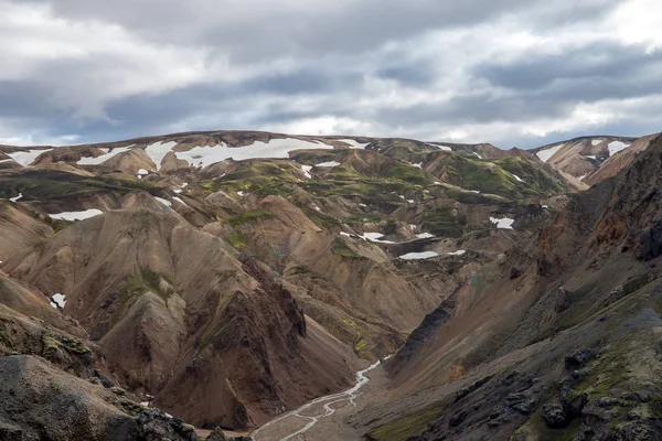 Munții Vulcanici Landmannalaugar Din Rezervația Naturală Fjallabak Islanda — Fotografie, imagine de stoc