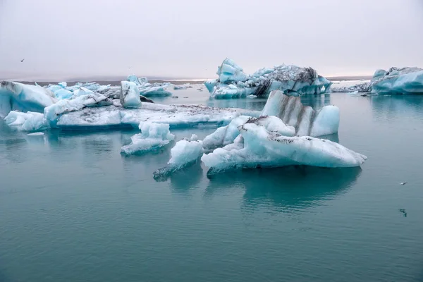 Lodowców Pięknej Laguny Jokulsarlon Islandii Jokulsarlon Jest Słynny Podróży Parku — Zdjęcie stockowe