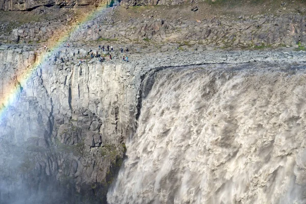 Dettifoss Islands Mäktigaste Vattenfall Det Ligger Jokulsargljufur Nationalpark Den Nordöstra — Stockfoto