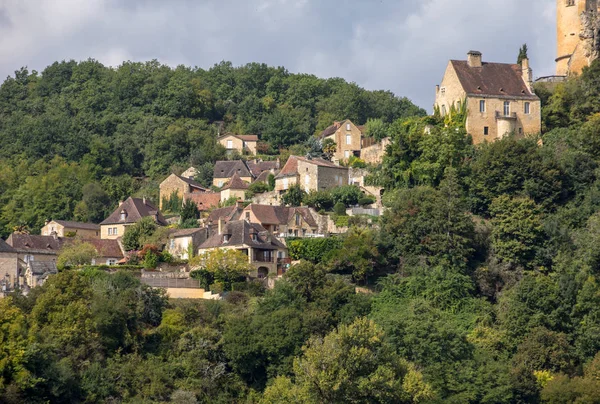 Pueblos Alrededor Castelnaud Chapelle Castle Dordogne Valley Perigord Noir Francia —  Fotos de Stock