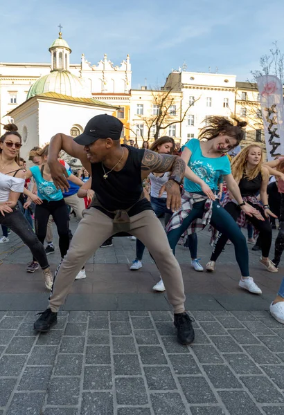 Cracovia Polonia Marzo 2019 Giornata Internazionale Del Flash Mob Rueda — Foto Stock