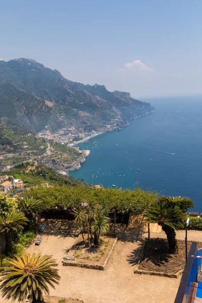 Výhled Záliv Salerno Villa Rufolo Ravello Campania Itálie — Stock fotografie